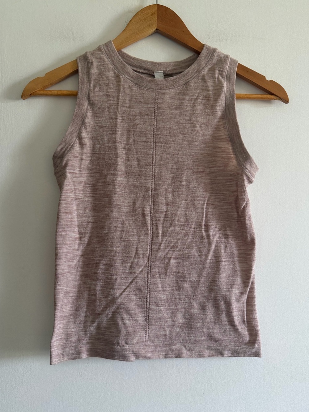 Athleta Blush Pink Wool Blend Knit Sleeveless Tank Top size XS EUC